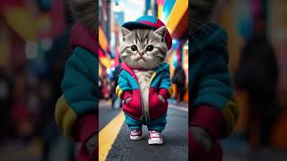 Street Style with Paws 🐾 British Shorthair in Nike 🔥cute pets fashion cuteanimals funny [upl. by Akienaj]