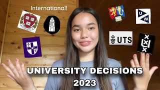 UNIVERSITY DECISIONS 2023 international eu aus uk usa  elisaajh [upl. by Sterrett]