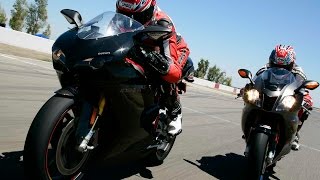 2007 Ducati 1098S vs Aprilia RSV1000R Dyno  Drag Test  MotoUSA [upl. by Anaid]