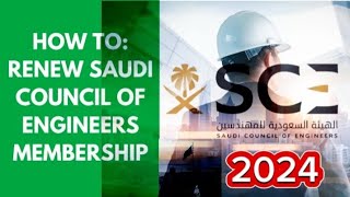 How to Renew Saudi Council of Engineers Membership 2024 Saudi Council of Engineers online payment [upl. by Bernetta]