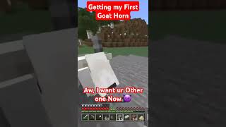 Getting my First Ever Goat Horn minecraft survival bedrock gaming goathorn [upl. by Ferd]