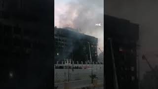 Fire destroys police headquarters in Egypts Ismailia [upl. by Yevre270]