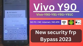 vivo y90 frp bypass  vivo new security frp bypass  vivo y91 pd1917 frp bypass without pc [upl. by Omura764]