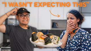 I cooked for a stranger in NYC  Ultimate Japanese Onigiri Sushi [upl. by Goldsmith]