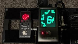 Turbo Tuner ST300 mini vs Peterson Strobostomp HD [upl. by Namyac]