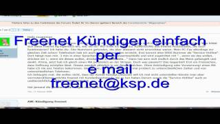 Anwalt Freenet Kündigen per E mail freenetkspde [upl. by Eigriv]