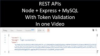 Build RESTful APIs with Nodejs express and MySQL  Authentication with JWT  In one Video [upl. by Avahc654]