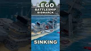 LEGO Battleship Bismarck Sinking lego battleship bismarck sinkingship [upl. by Lrem]