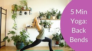 5 Min Yoga Beginner Backbends [upl. by Berry]