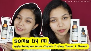 รีวิว SOME BY MI Galactomyces Pure Vitamin C Glow Toner amp Serum l Aimmerose Channel [upl. by Onaicul870]