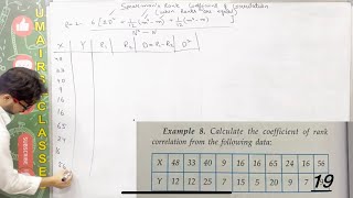 spearman’s rank correlation explanationwhen ranks are equal explanation with question solution [upl. by Meriel]