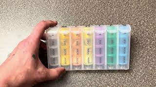 Spring loaded pill organizer Review [upl. by Yecies]