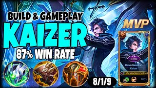 KAIZER HONOR OF KINGS GLOBAL  GRANDMASTER GAMEPLAY  YOU MUST TRY THIS BUILD [upl. by Chapman]