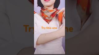 How to 👔 a scarf 🧣scarf around neck  perfect stylish silk scarf tie method [upl. by Aniral891]