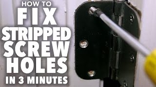 Fix Stripped Screw Holes  3 MINUTE FIX [upl. by Giarla]