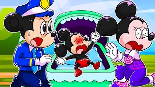 POLICE TAKE CARE OF A SICK BABY  A Mickey Mouse Animation [upl. by Ekusoyr]