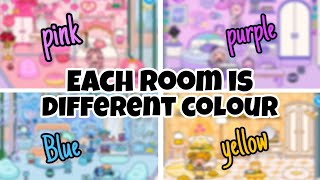 pink 🩷 vs Blue 💙 vs purple 💜 vs Yellow 💛 Toca boca house design 😍  Toca Life World [upl. by Vowel]