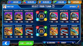 INDOMINUS REX GEN 2 CODE 19 INDOMINUS REX GEN 2 VS INDORAPTOR GEN 2  JURASSIC WORLD THE GAME [upl. by Nyleve]