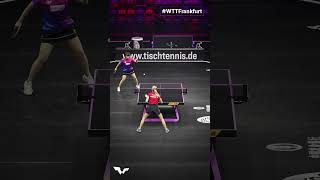 How satisfying is this rally at 05X speed ✨ WTTFrankfurt TableTennis [upl. by Aneleasor713]