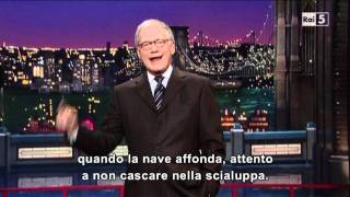 David Letterman on Francesco Schettino cruise ship Concordias Captain [upl. by Cardinal928]