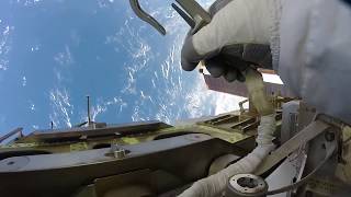 Action Cam Footage From October 2017 Spacewalk [upl. by Arelc845]