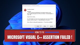 Fix Microsoft Visual C Runtime Library Assertion Failed Vulcanadaptercc Error Adobe Windows PC [upl. by Theresina]