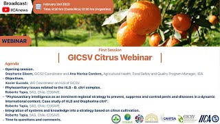 First Session GICSV Citrus Webinars [upl. by Hildegarde968]