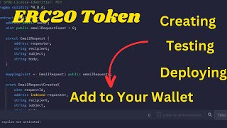 ERC20 Token Creating token then Test the Smart Contract then Deploy it then Add To MetaMask Wallet [upl. by Thackeray]