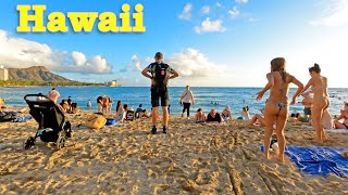 WALK HAWAII Waikiki Beachwalk on a Perfect Day [upl. by Yennor844]