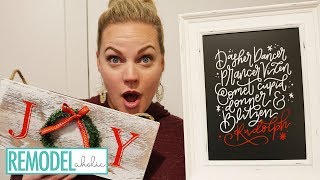 Easiest Christmas Chalkboard Signs Tutorial [upl. by Merilyn]