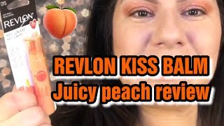 REVLON KISS BALM JUICY PEACH REVIEW amp TUTORIAL [upl. by Ephrem]