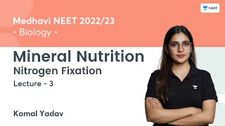 Mineral Nutrition  Nitrogen Fixation  L3  Medhavi NEET 202223  Komal Yadav [upl. by Stockton957]