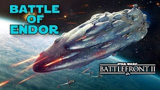 Star Wars Battlefront 2  NEW BATTLE OF ENDOR MAP Starfighter Mod [upl. by Feucht875]