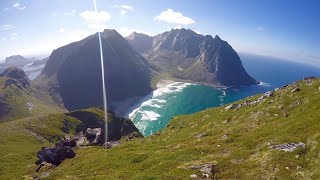 Ryten and Kvalvika Beach Moskenesøya  Norway [upl. by Lemaceon]