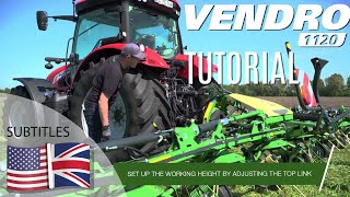 How to adjust a KRONE rotary tedder properly in the field  Tutorial  KRONE VENDRO 1120 [upl. by Skurnik]