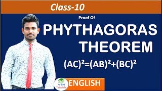 Proof Of Pythagoras Theorem CLASS 10  ENGLISH [upl. by Roz703]