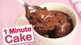 1 MINUTE eggfree NUTELLA MUG CAKE Recipe  Easy Microwave Cake  Mug Cake Recipes 04 [upl. by Ardnalak496]