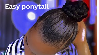 Effortless Sleek Ponytail Tutorial ✨💁🏽‍♀️ [upl. by Agostino]