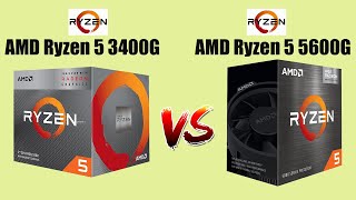 AMD Ryzen 5 3400G vs AMD Ryzen 5 5600G Full Specifications [upl. by Chaddie194]