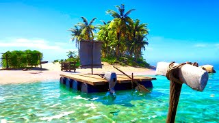 First Raft Build Island Survival  Project Castaway Gameplay  E2 [upl. by Ellinej762]