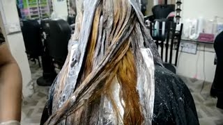 Hair color cut down and coloring tutorial in urdu  METALLIC HAIR TUTORIAL nazia khan [upl. by Georgina]