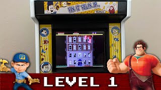 Playing FIXIT FELIX JR Mini Arcade Game  LEVEL 1 [upl. by Leanatan]