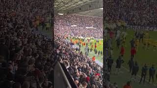 West Brom and Wolves fans fight with police in FA Cup Match [upl. by Gorlin]