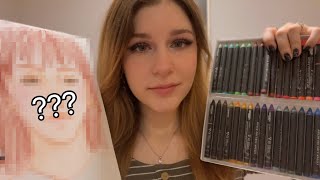 ASMR drawing your portrait 🎨👩🏻‍🎨 softspoken [upl. by Tremayne]