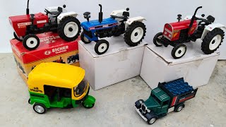 Diy mini Dj Navratri Eicher 241 Tractor model and pull back Truck all vehicle collection unboxing [upl. by Lemkul262]