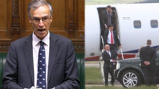 Labour CAUGHT OUT by MP for ‘jawdropping’ private jet ‘double standard’ [upl. by Ateinotna]