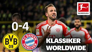 Dortmund vs Bayern • Der Klassiker HIGHLIGHTS Worldwide 🌎🌍🌏 Harry Kane Hat Trick amp More [upl. by Moor]