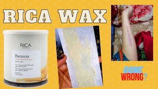 RICA WAX AT HOME TUTORIAL  BRAZILIAN WAX  PAINLESS WAX [upl. by Lohse435]