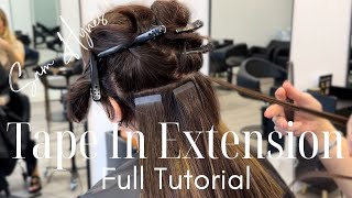 Beginner Guide To The Perfect TapeIn Install How To Apply TapeIn Extension Correctly tapinhair [upl. by Lupien]