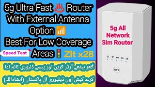 5g Router Zlt x28 External Antenna Option Best Router For Low Coverage Areas Unlock All Network Sim [upl. by Penthea]